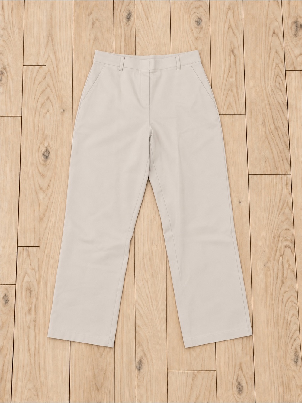 Quince Ultra-Stretch Ponte Straight Leg Pants Ecru L Extra Short 26” Inseam